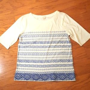 J Crew short sleeve top. Size M.